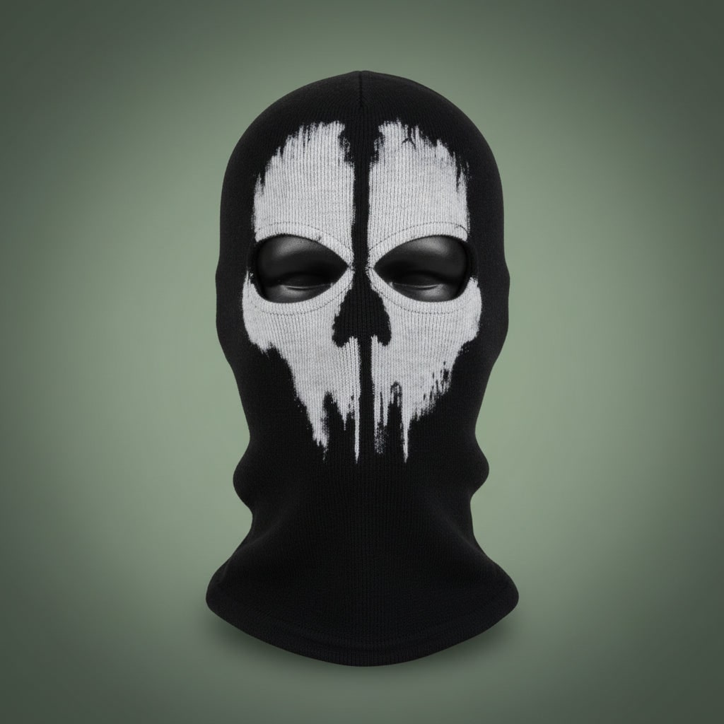 Creepy Phantom Knit Mask for Full Face Coverage in Winter