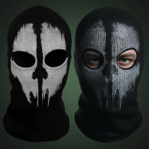 Creepy Phantom Knit Mask for Full Face Coverage in Winter