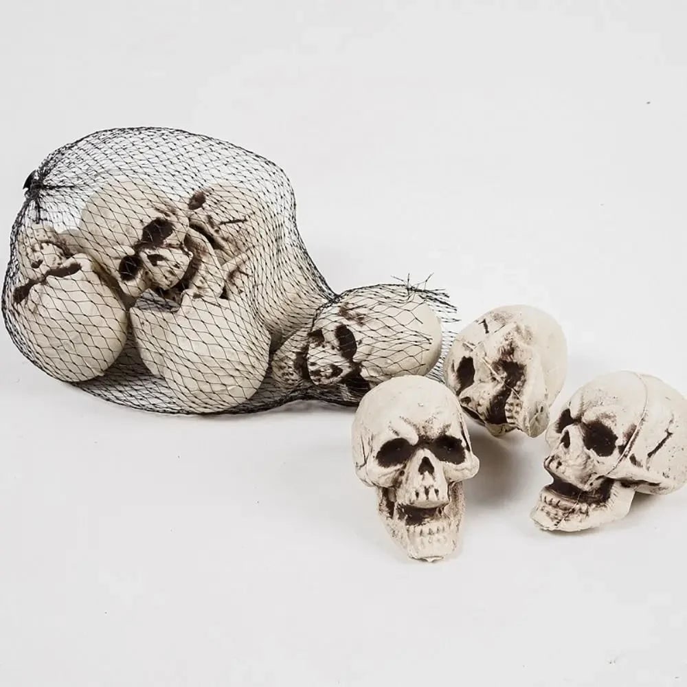 Miniature Bone Skull Decorations for Halloween Festivities