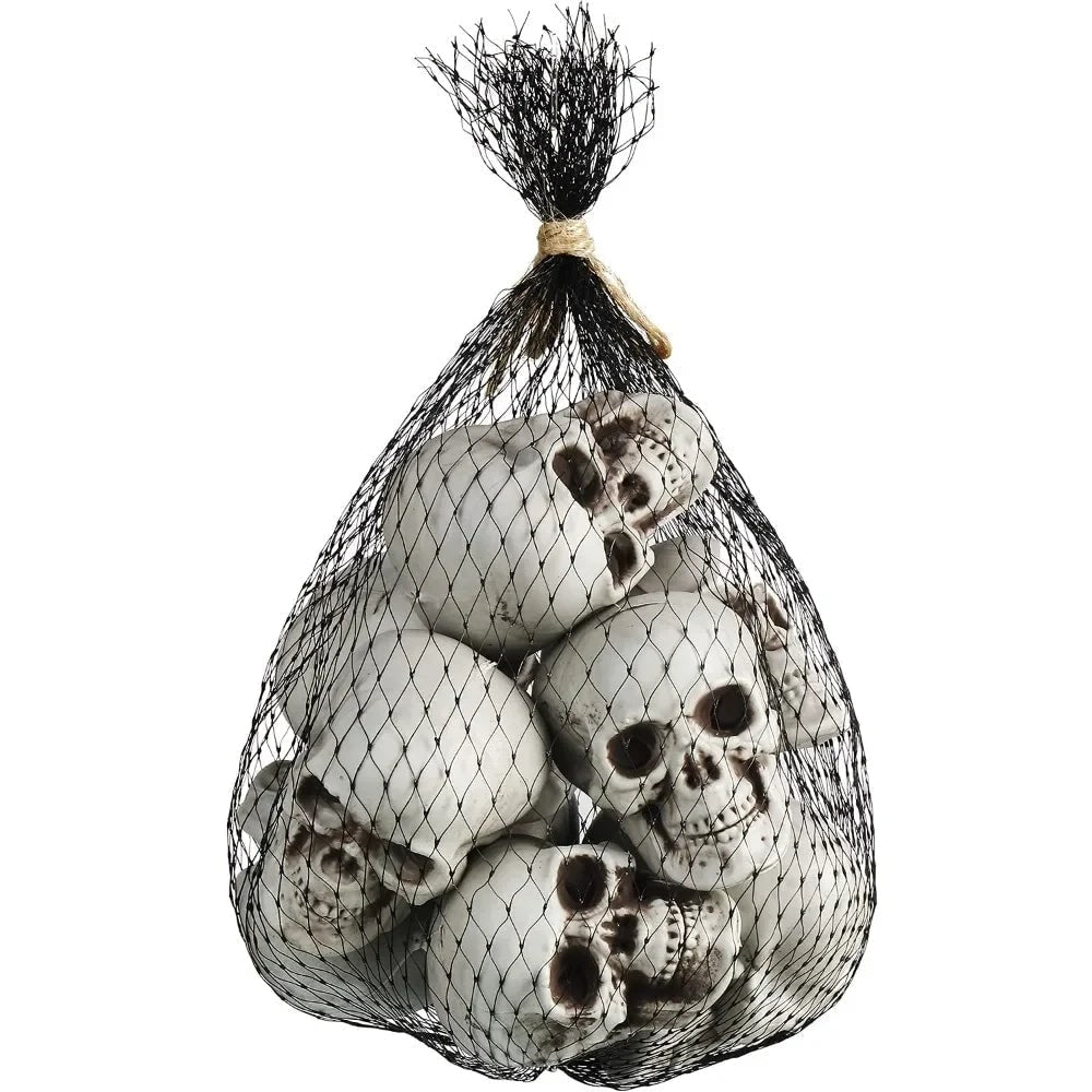 Miniature Bone Skull Decorations for Halloween Festivities