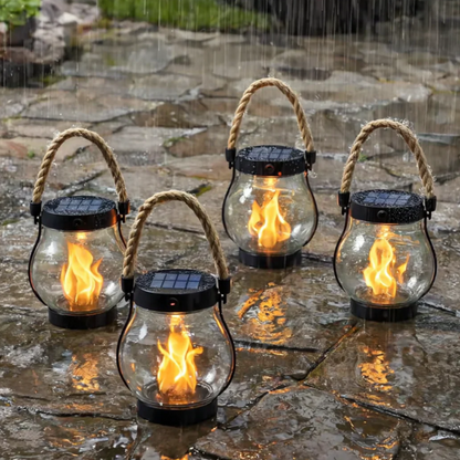 Enchanting Solar Lantern with Flickering Light for Outdoor Decor