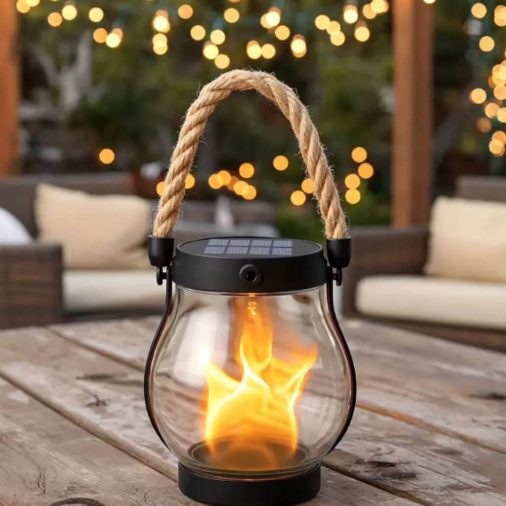 Enchanting Solar Lantern with Flickering Light for Outdoor Decor