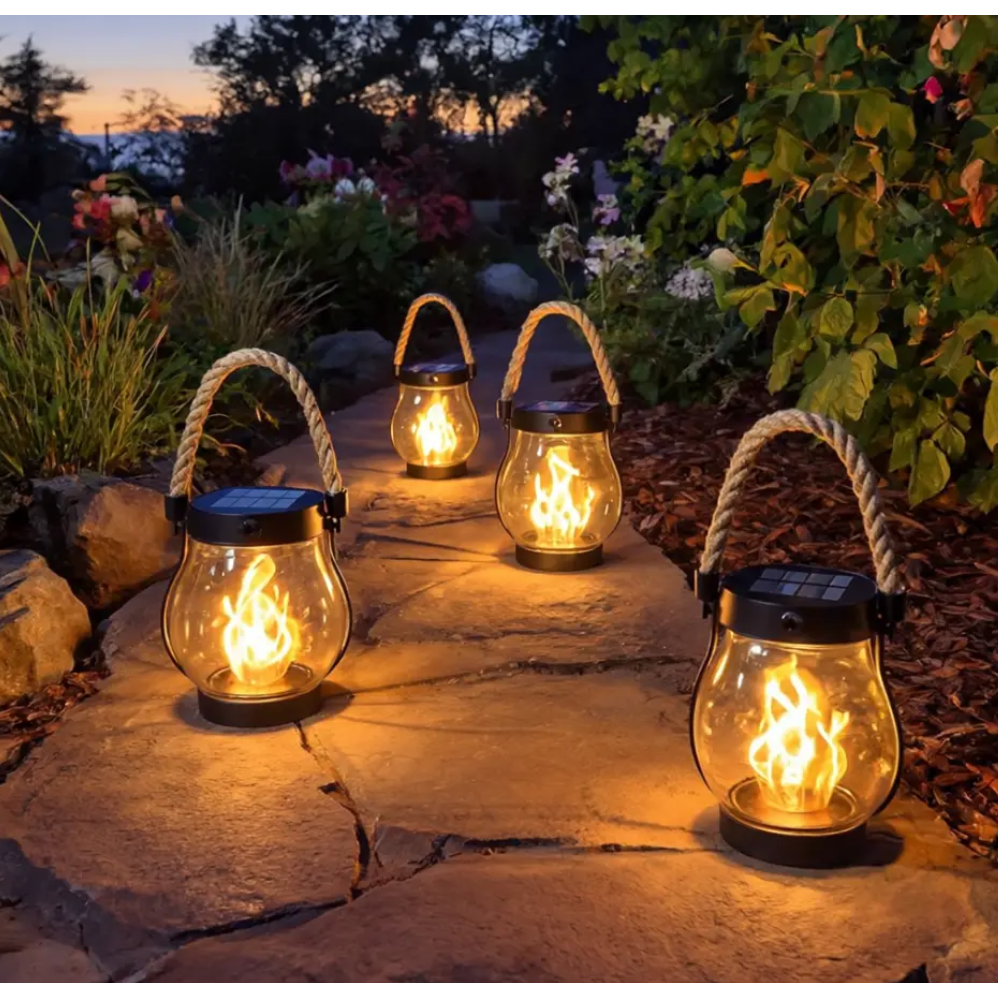 Enchanting Solar Lantern with Flickering Light for Outdoor Decor