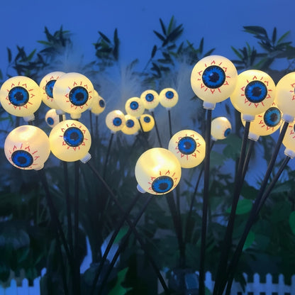 Spooky Solar Garden Lights with Creepy Eyeball Stakes for Halloween