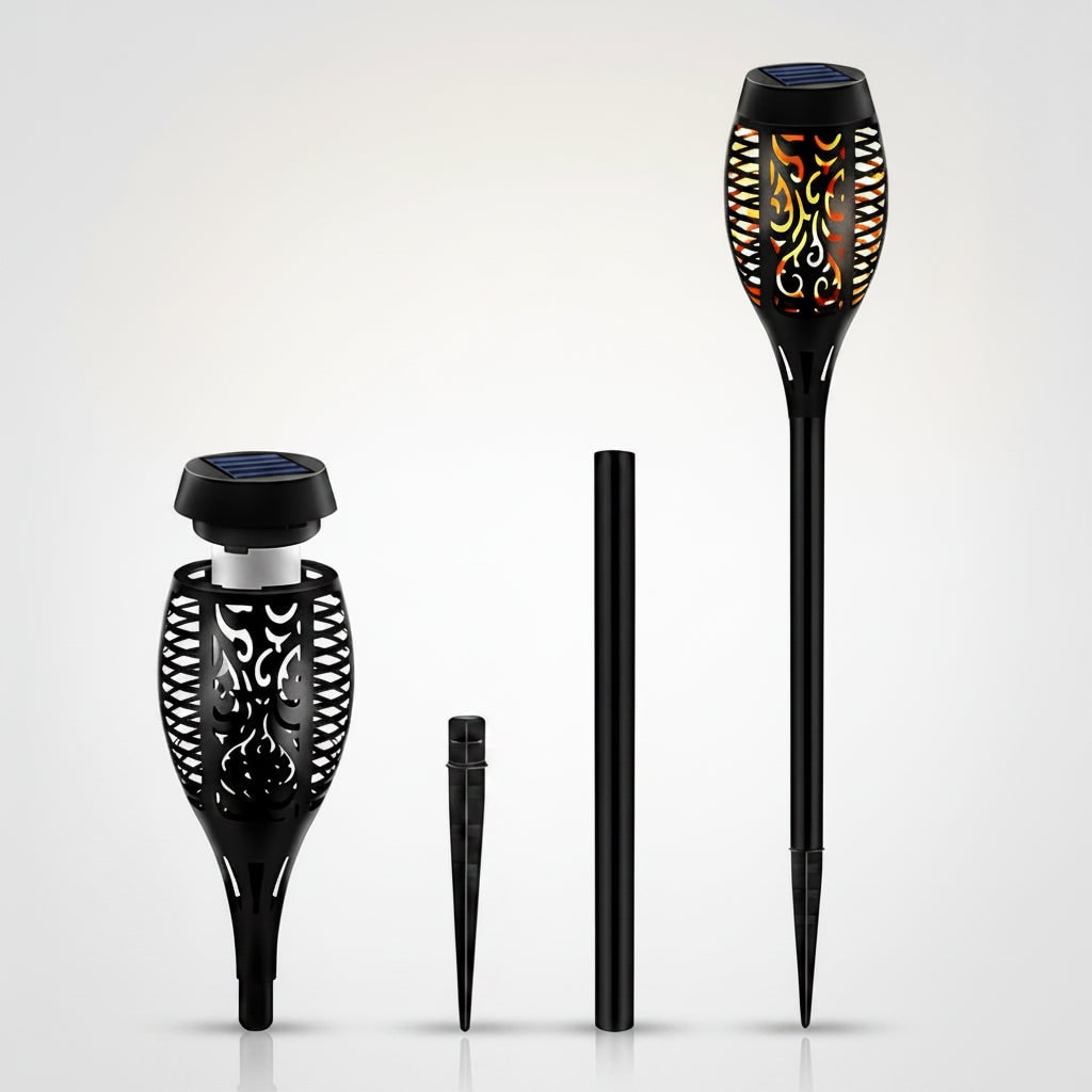 Solar Flickering Flame Outdoor Lanterns for Halloween Décor
