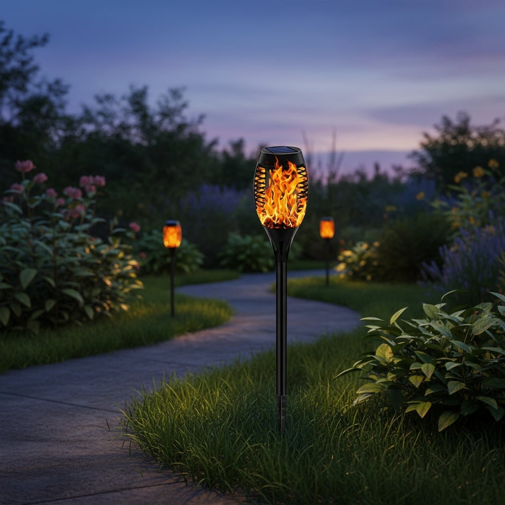 Enchanted Solar Flame Lights for Outdoor Decor and Pathways