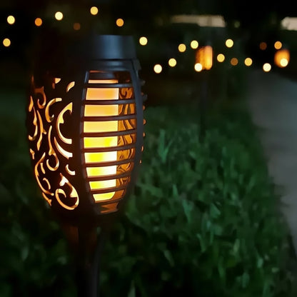 Enchanted Solar Flame Lights for Outdoor Decor and Pathways