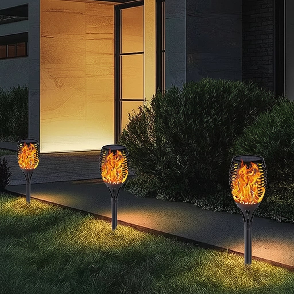 Enchanted Solar Flame Lights for Outdoor Decor and Pathways