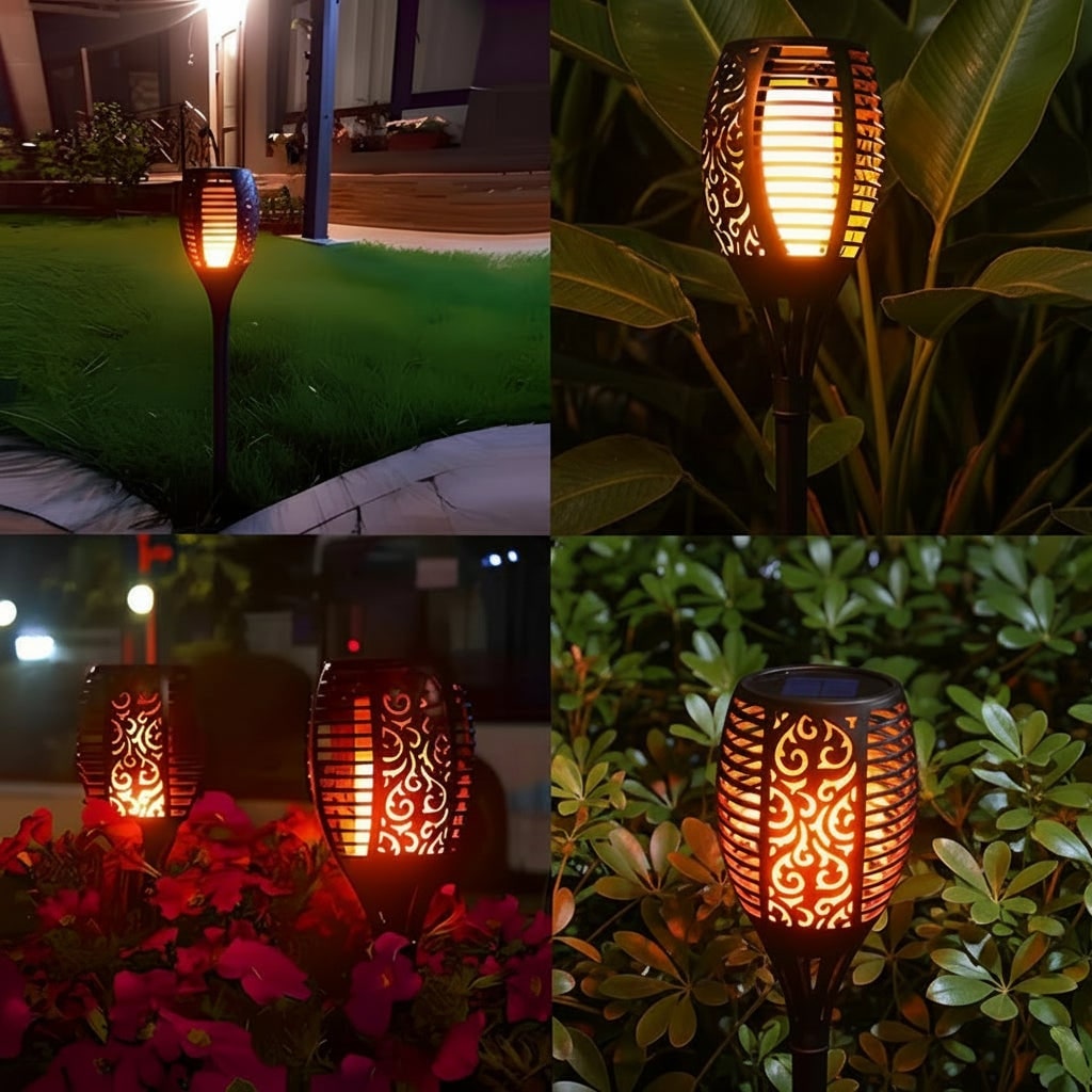 Enchanted Solar Flame Lights for Outdoor Decor and Pathways
