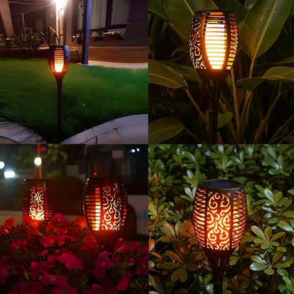Enchanted Solar Flame Lights for Outdoor Decor and Pathways