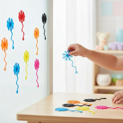 Spooky Stretchy Webs for Halloween Fun - Indoor Decor Set