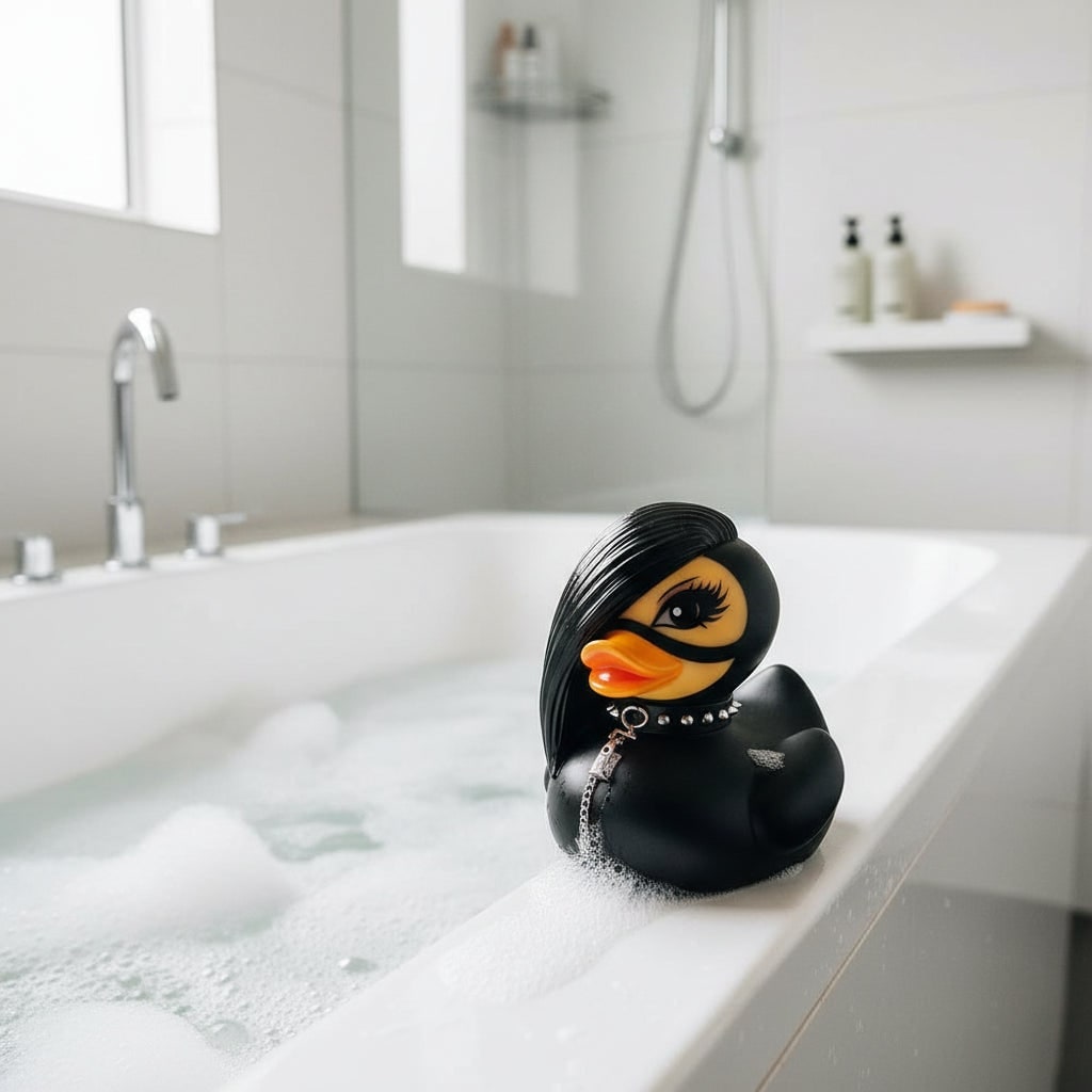 Edgy Gothic Duckling for Spooky Home & Vehicle Decor
