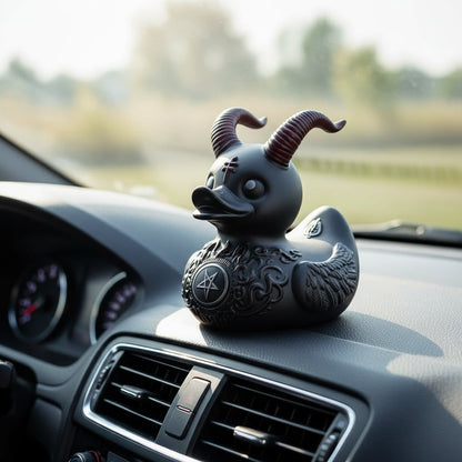 Edgy Gothic Duckling for Spooky Home & Vehicle Decor