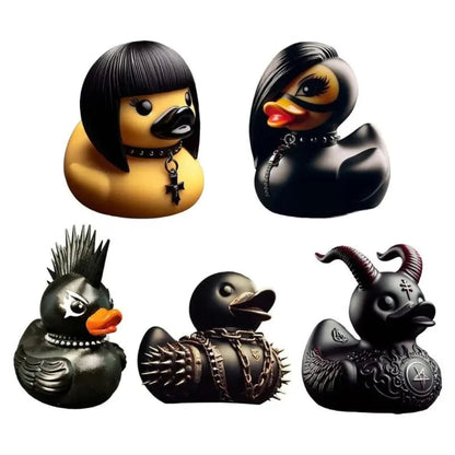 Edgy Gothic Duckling for Spooky Home & Vehicle Decor