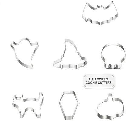 Festive Halloween Cookie Cutters Set – 7 Unique Shapes
