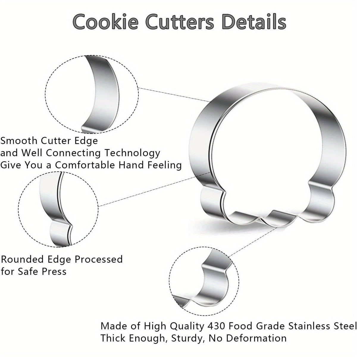 Festive Halloween Cookie Cutters Set – 7 Unique Shapes