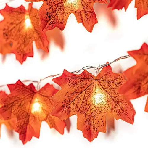 Autumn Glow Leaf String Lights for Festive Home Décor
