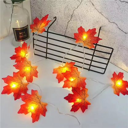 Autumn Glow Leaf String Lights for Festive Home Décor
