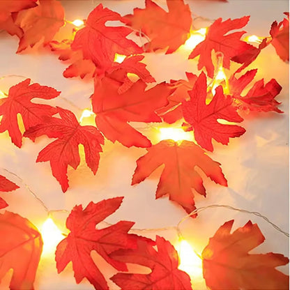Autumn Glow Leaf String Lights for Festive Home Décor