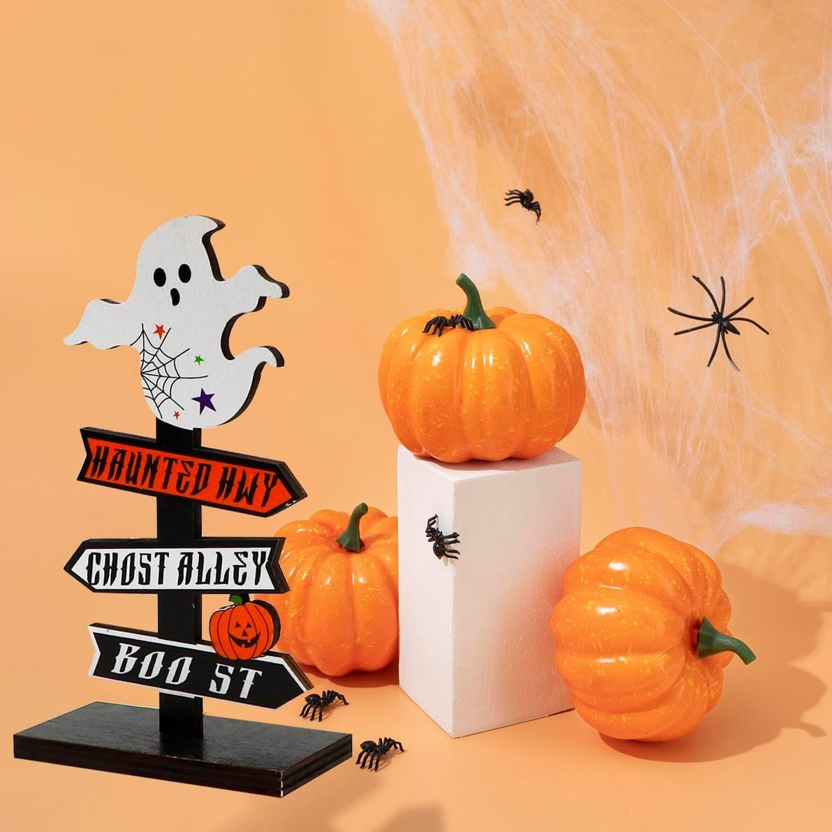 Whimsical Halloween Directional Sign for Festive Table Decor