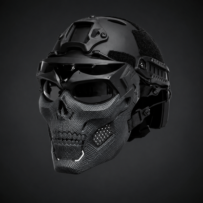 Intimidating Skull Face Mask with Goggles for Ultimate Cosplay
