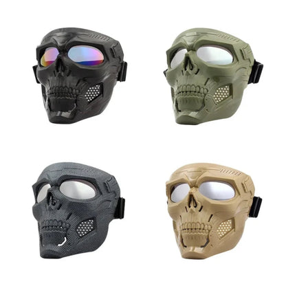 Intimidating Skull Face Mask with Goggles for Ultimate Cosplay