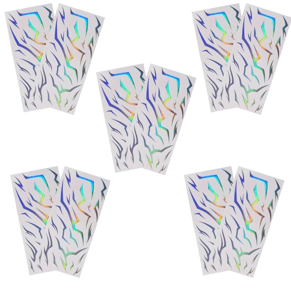 Iridescent Lightning Bolt Temporary Body Art for Halloween