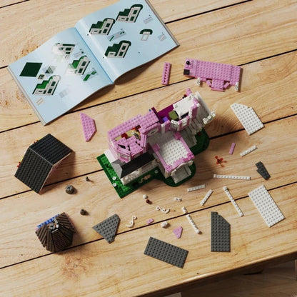 Whimsical Victorian Dollhouse Block Set with LED Illumination