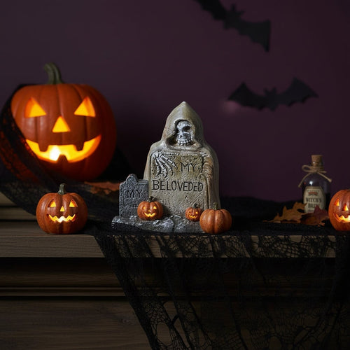 Gothic Graveyard Miniature Tombstone Set for Spooky Decor