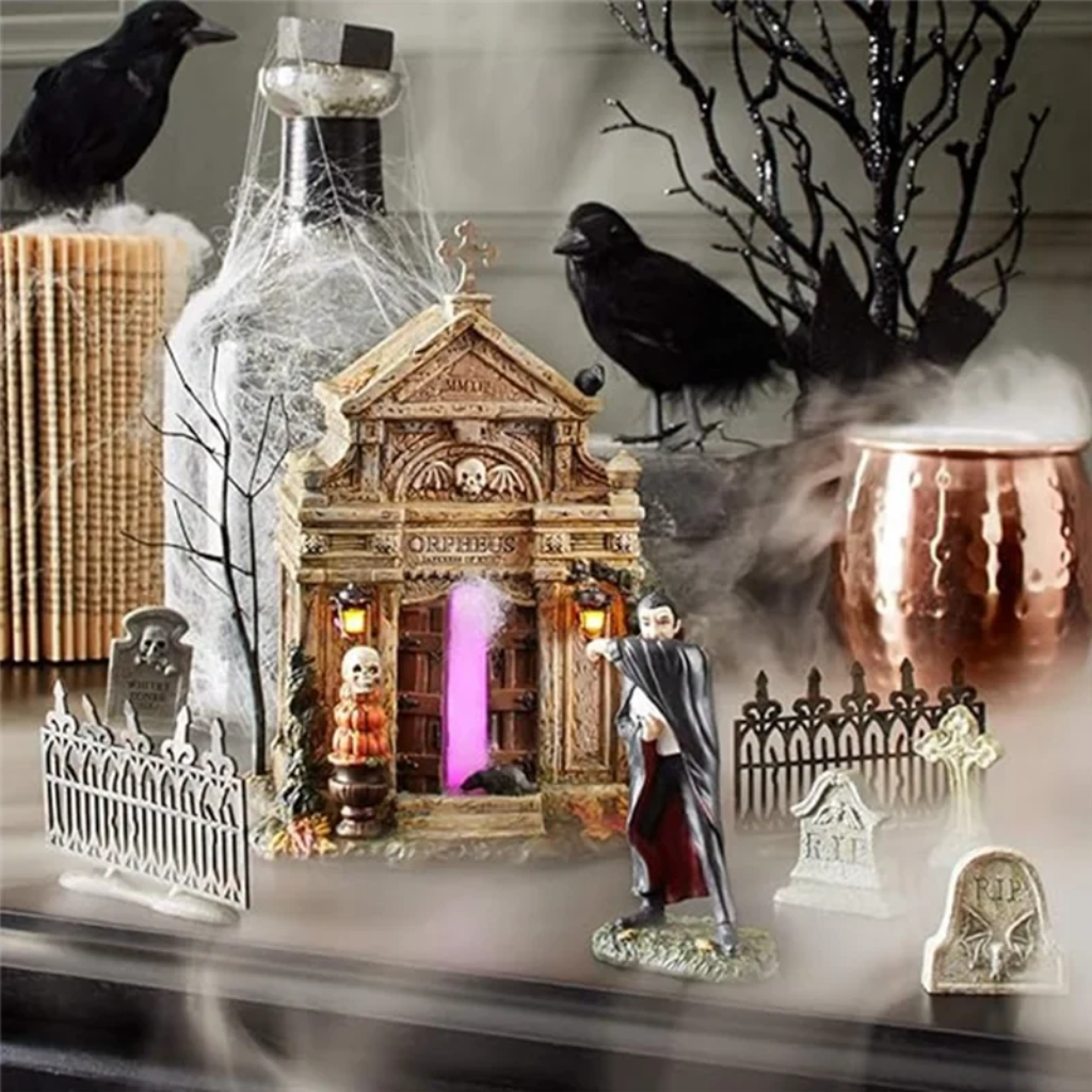 Gothic Graveyard Miniature Tombstone Set for Spooky Decor