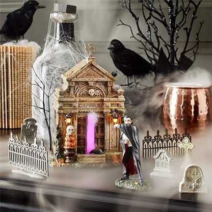 Gothic Graveyard Miniature Tombstone Set for Spooky Decor