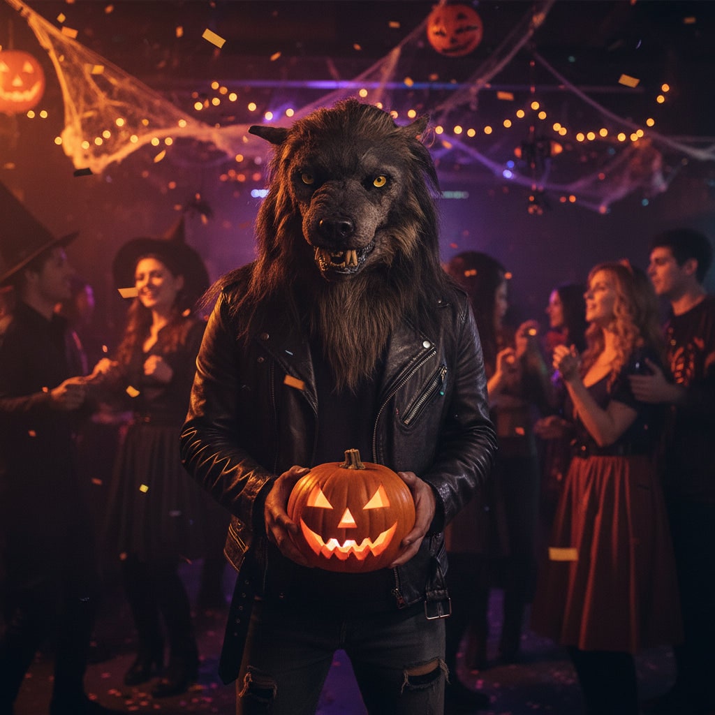 Fierce Wolf Transformation Mask for Halloween Celebrations
