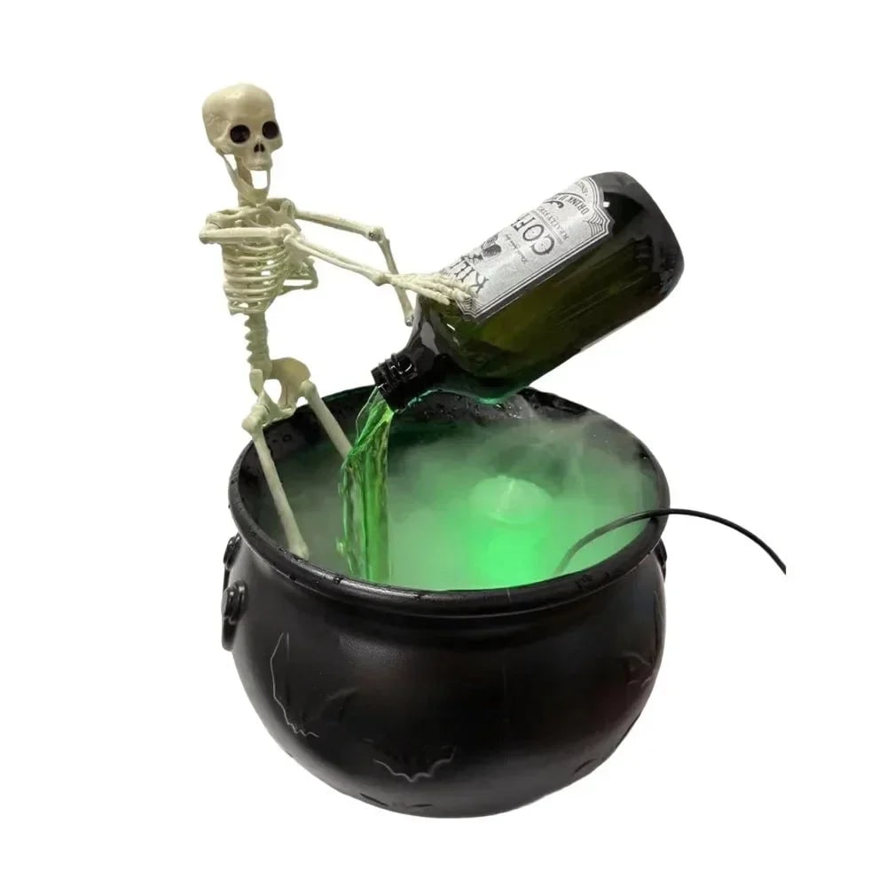 Spooky Cauldron Fog Maker with Enchanting LED Lights