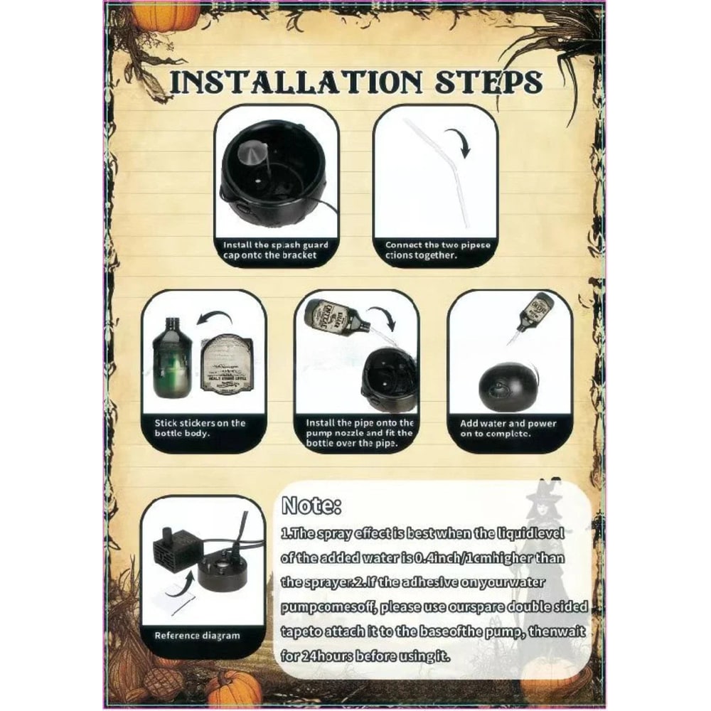 Spooky Cauldron Fog Maker with Enchanting LED Lights