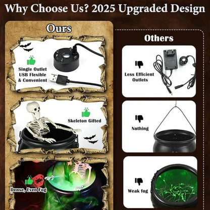 Spooky Cauldron Fog Maker with Enchanting LED Lights