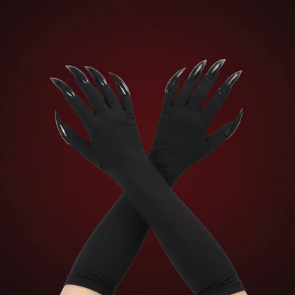 Enchanting Sorceress Claw Gloves with Glossy Talons