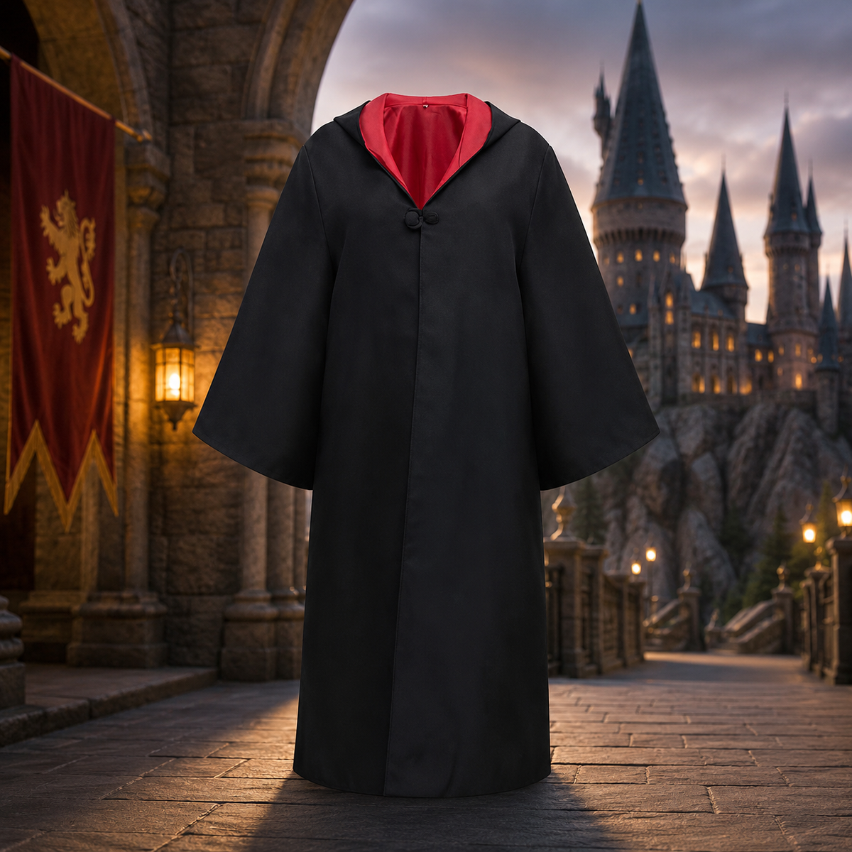 Enchanted Sorcerer's Robe Set with Hood and Accessories