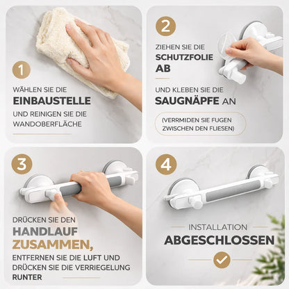 EasyMount: No-Drill Safety Handle for Shower & Bath