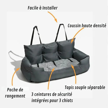 Reversible Car Hammock for Dogs - Comfortable Vehicle Seat Cover