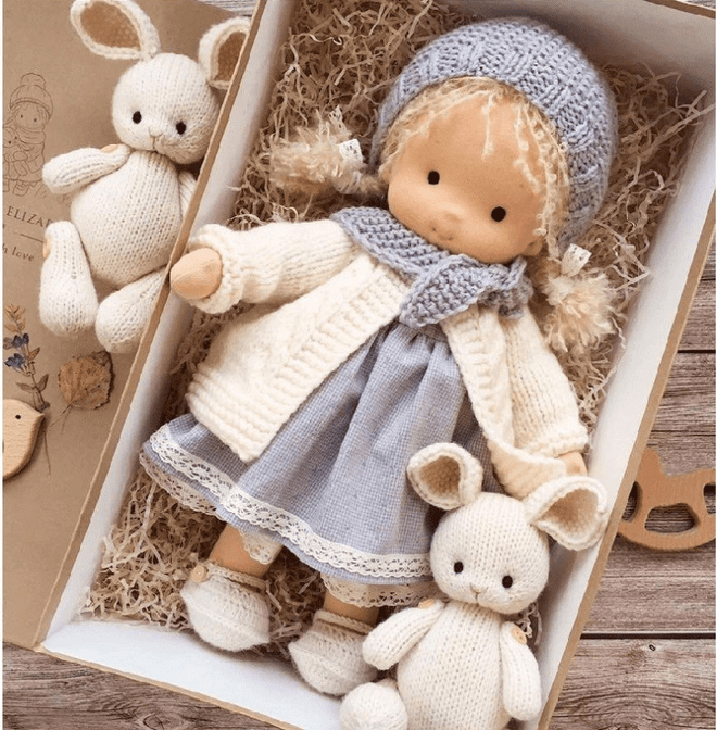 Handmade Waldorf Snuggle Doll – Poppi