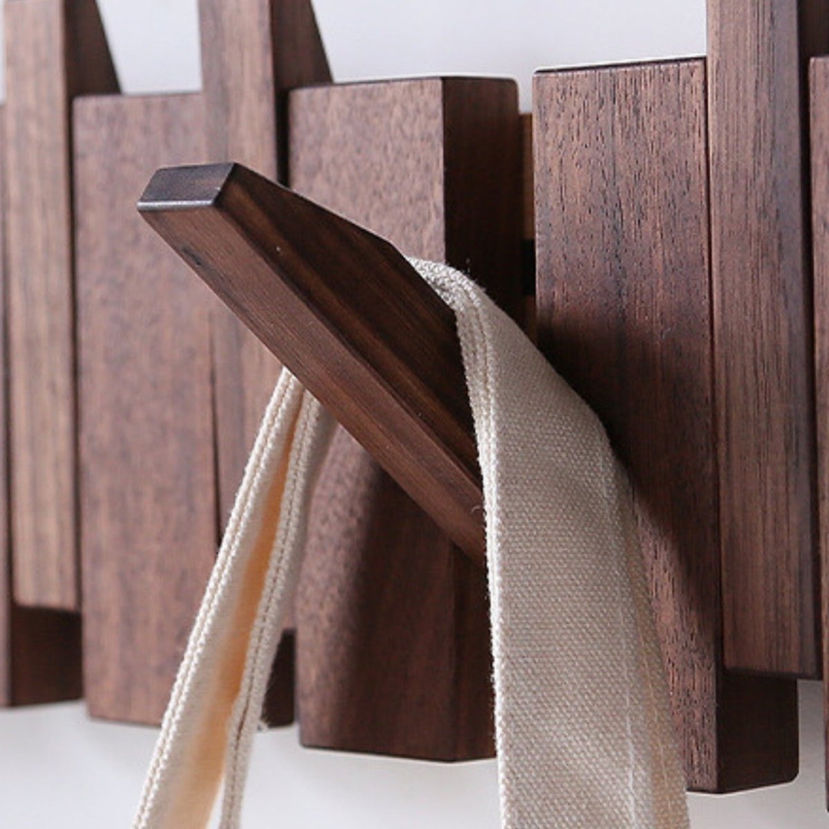 Handcrafted Wall-Mounted Coatrack in Elegant Wooden Piano Style