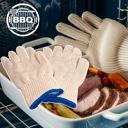 Grill Gloves for BBQ – Heavy-Duty Heat Resistant Cooking Mitts