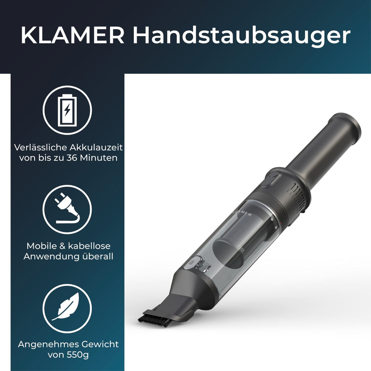 Cordless Handheld Vacuum Cleaner | 140W with HEPA Filtration