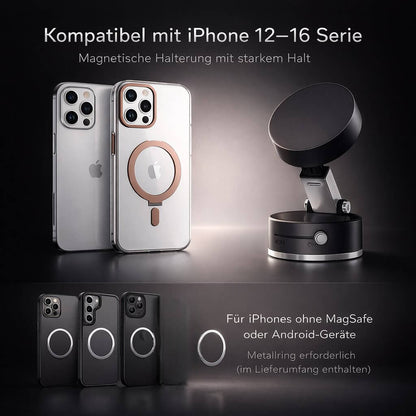 360° Rotating Magnetic Phone Holder with Vacuum Suction