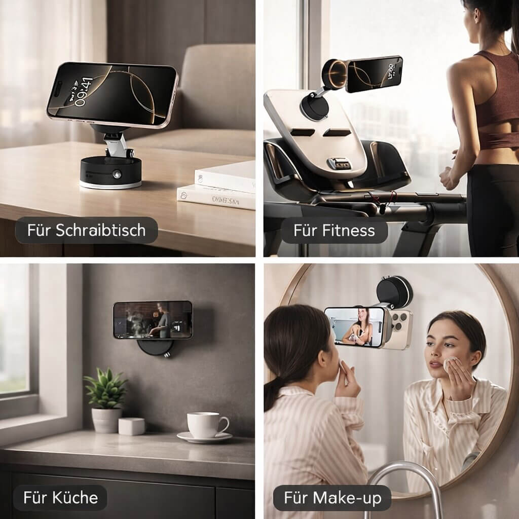 360° Rotating Magnetic Phone Holder with Vacuum Suction