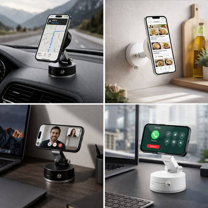 360° Rotating Magnetic Phone Holder with Vacuum Suction