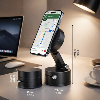 360° Rotating Magnetic Phone Holder with Vacuum Suction