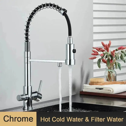 3-Function Kitchen Faucet with Pull-Down Sprayer