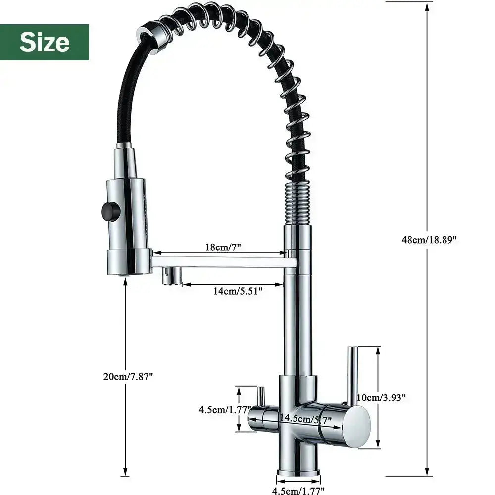 3-Function Kitchen Faucet with Pull-Down Sprayer