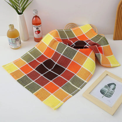 Retro Waffle Textured Kitchen Towels for Comfort and Style